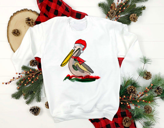 Cajun Christmas Pelican Sweatshirt