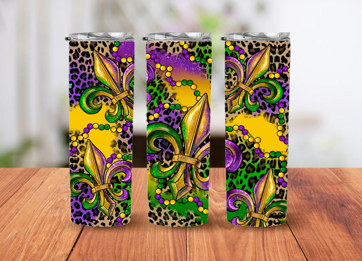 20 oz Mardi Gras Tumbler - FDL